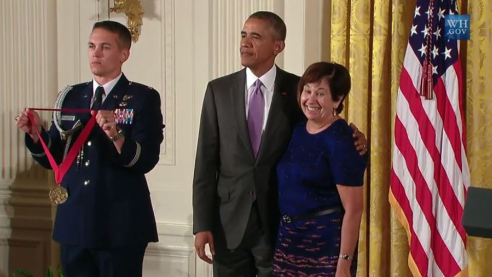 Vicki Ruiz and President Barack Obama