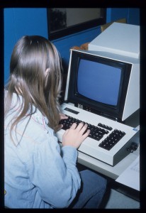 Student on computer